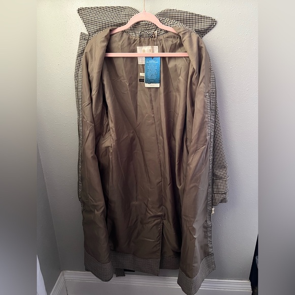 BARBOUR Somerland Belted Checked Cotton-blend Trench Coat Size 10 New - Picture 13 of 16